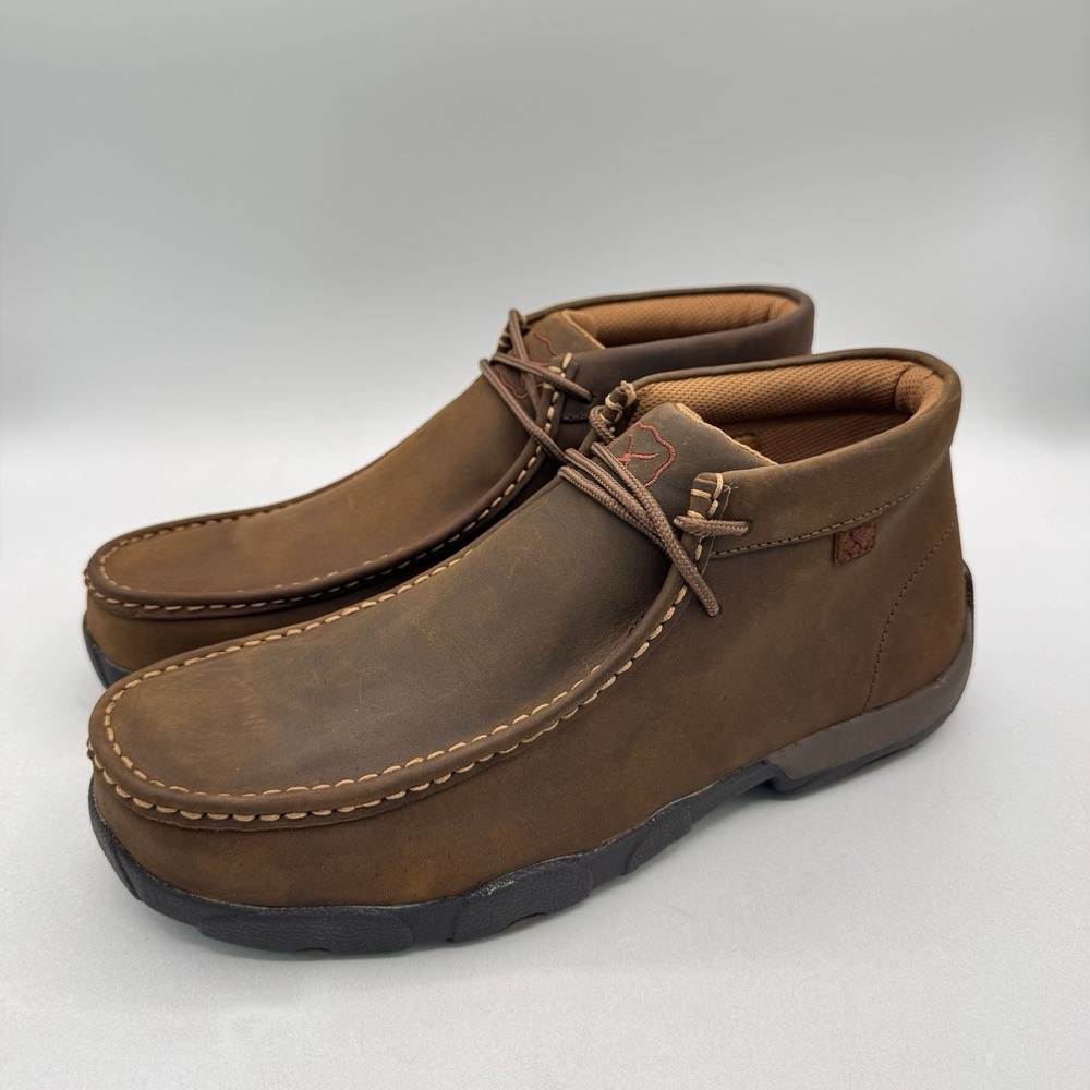 Twisted X Work Chukka Boots Men's Size 10.5 W Wide Brown Leather Steel Toe